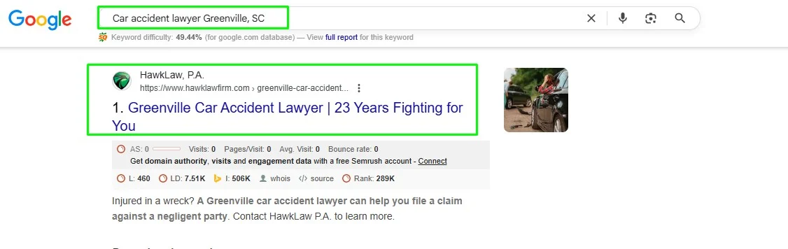 Google SERP Screenshot